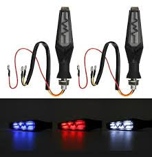 4 pice Universal Motorcycle Heart Rate Sign Turn Signal Light LED Indicator