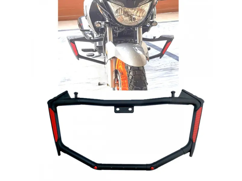 Crash Guard CG02 – Universal Fitting – Metal Body with Anti Rust ABS Coating– Reflector – Safety Protection Accident Motorcycle Leg Guard (imported)