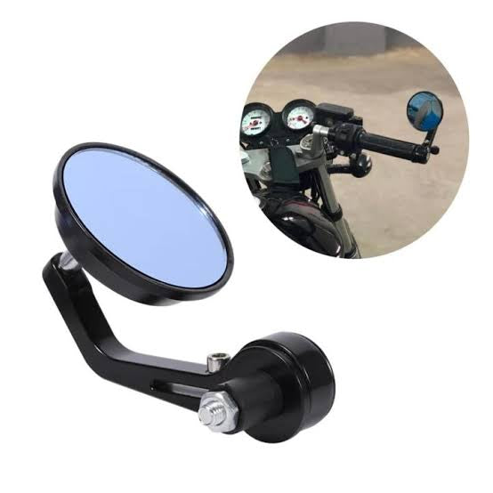 Round Universal Black Motorcycle 7/8″ Bar End Rear Side View Mirrors Cafe Racer Cafe Racer