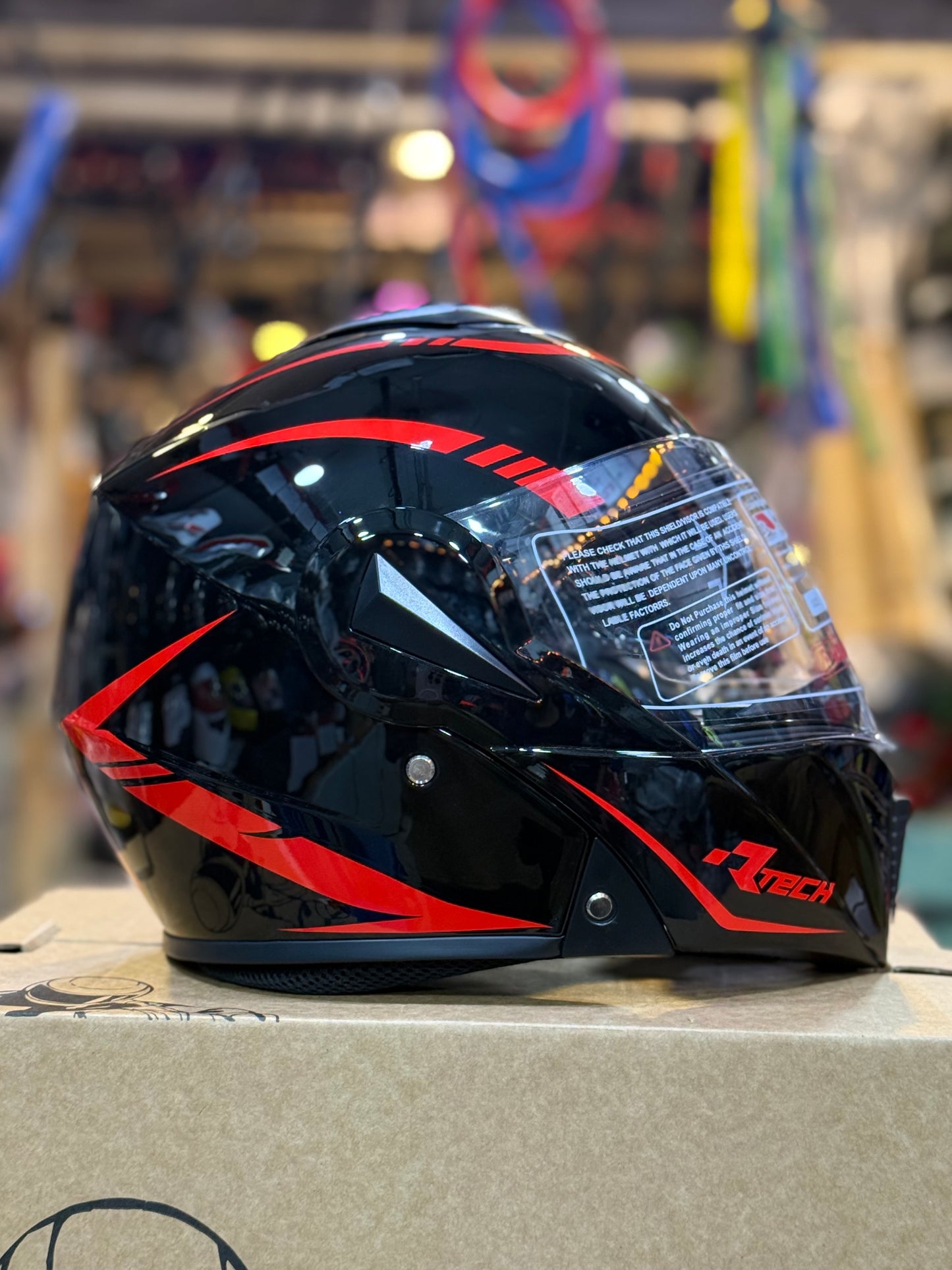 Qike DOt certified Flip up Helmet Motorcycle Helmet , Duel Visor washable padding