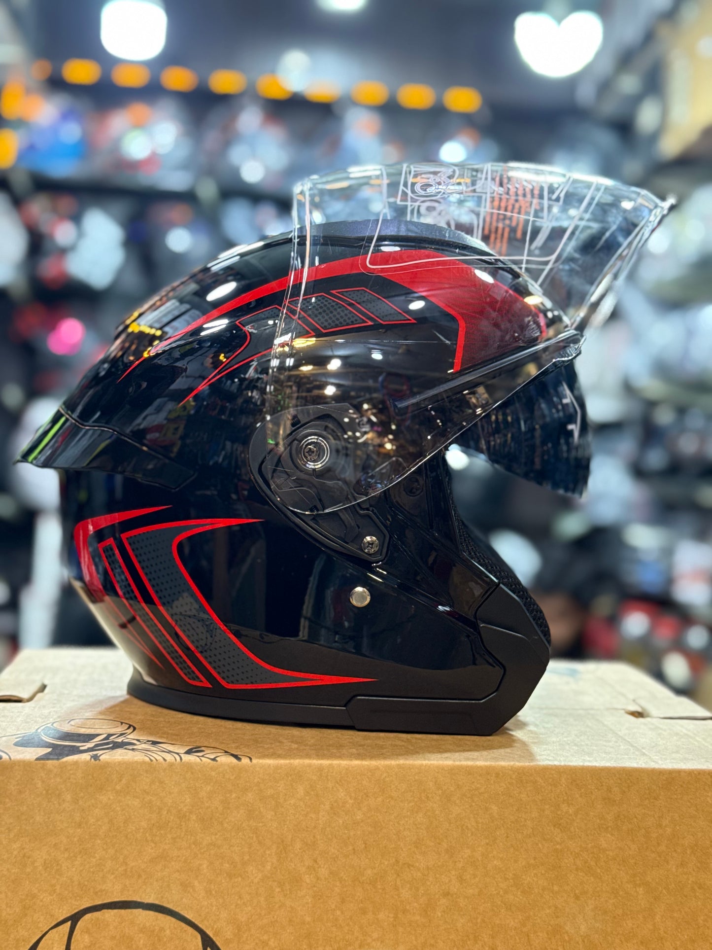 JDR 512 DOT certified Double Visor Helmet washable padding