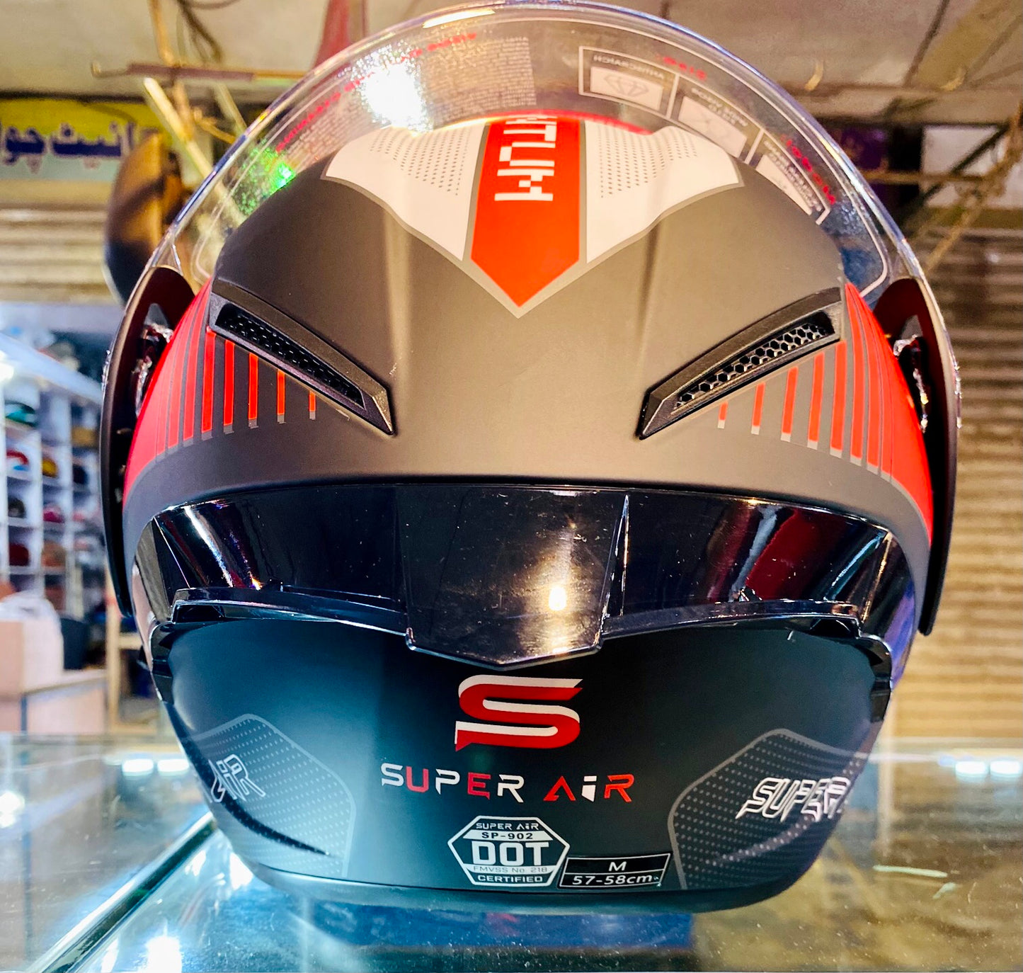 SuperAir 902 Helmet smart shape with Spoiler DOT certified Helmet