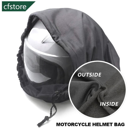 Motorcycle Helmet Bag, 18.5" x 17" Helmet Bag with Drawstring, Large Capacity Dustprood Lightweight Travel and Storage Backpack, Fits Full Face Helmets