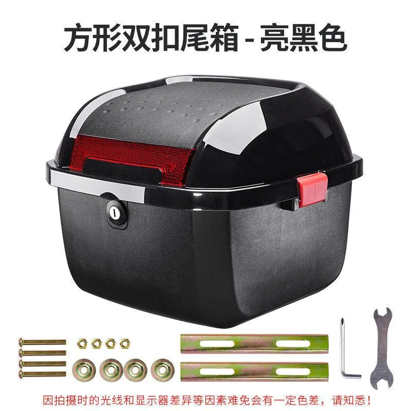 Tail Box TB14 – Small 22 Liter Top Rear Luggage Trunk – Reflector – ABS Plastic – Motorcycle
