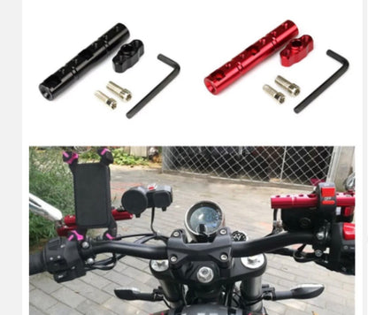 Universal Alluminium Handlebar Extension Rod For Motorcycle, Universal Handlebar Extended Bracket Space Saving for Motorcycles, Multiple Options ,extension road