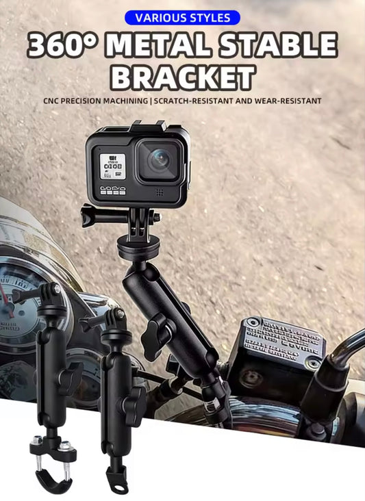 Motorcycle Bicycle Sports Camera Phone Holder Handlebar Mirror Mount Bracket For GoPro/DjI/Insta 360 Action Cameras/Phones