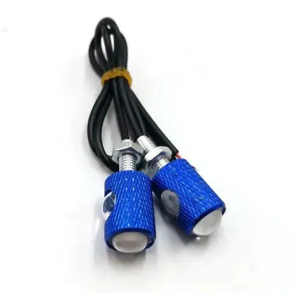 2pcs Mini Fancy LED Indicator Lights – Dual Use for Bike & Number Plate Screws
