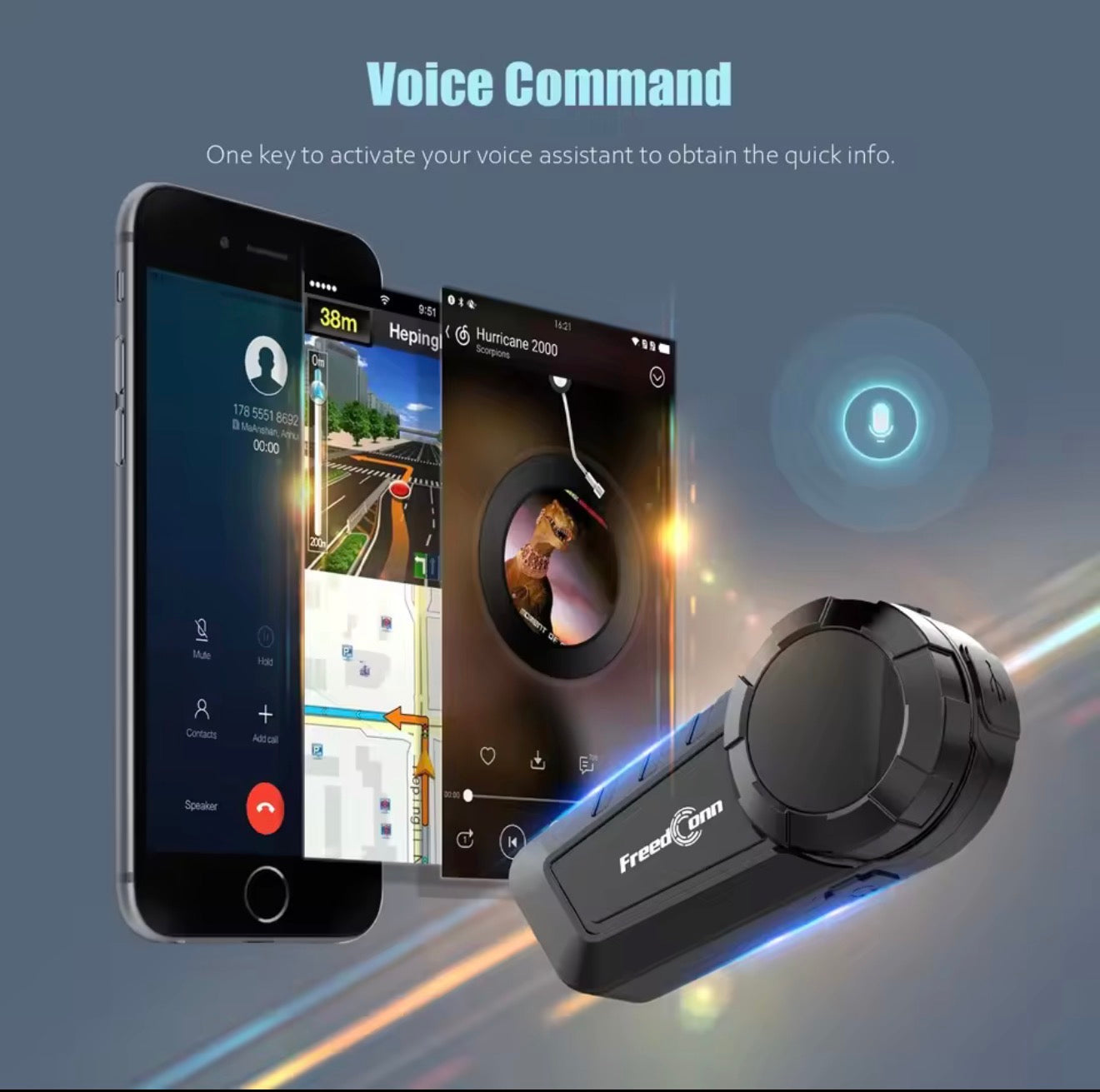 Freedconn KY Pro Bluetooth Helmet Headset Motorcycle Intercom BT 5.0 headphones 6 Riders 1000M Moto Group Waterproof Interphone