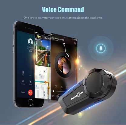 Freedconn KY Pro Bluetooth Helmet Headset Motorcycle Intercom BT 5.0 headphones 6 Riders 1000M Moto Group Waterproof Interphone