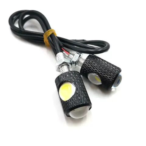 2pcs Mini Fancy LED Indicator Lights – Dual Use for Bike & Number Plate Screws