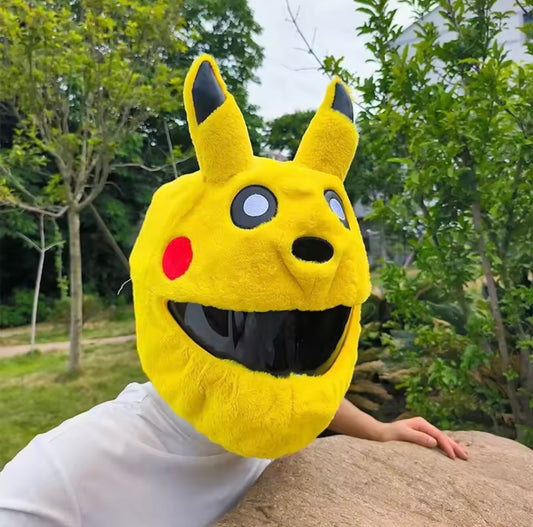 New Pikachu Stitch Helmet Cover Suitable For Motorbike Full Face Helmet Modular Helmet Plush Protective Cover Halloween Decora
(Helmet Not Included)