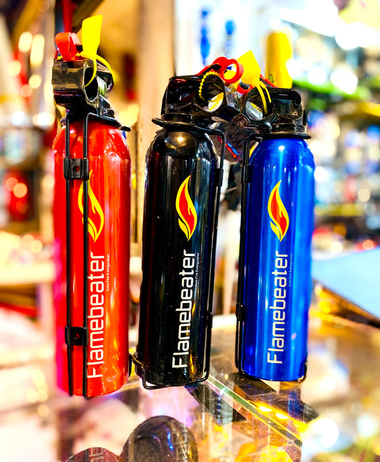 FLAMEBEATER 600GR FIRE EXTINGUISHER - AVAILABLE IN 3 COLOURS