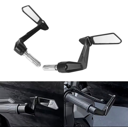 Lever Guard LG03 with Side View Mirrors – Clutch Brake Hand Protection – Aluminium – Handlebar Guard – Motorcycle