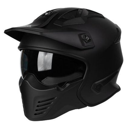 FASEED helmet Fs X1 X Commuter Matt Black 3in1 Experience Removeable Chin Full Face Half Face X-Trak Motorcycle