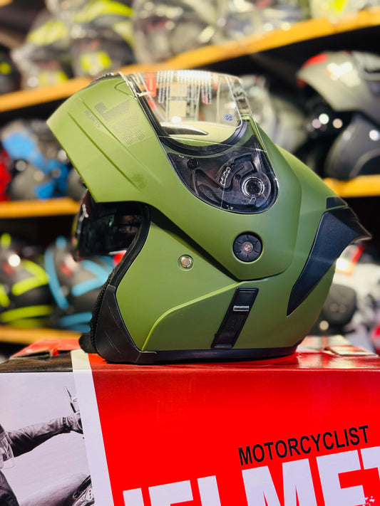 Jiekai jK111 – DOT Certified – Flip Up – Dual Visor – Built In Spoiler – Ventilation