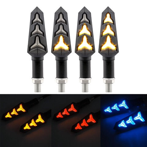 2PCS Motorcycle Turn Signals LED Motorcycle Arrows 12V Indicators Universal Motorcycle Arrows for Off Road Scooter Motorbike