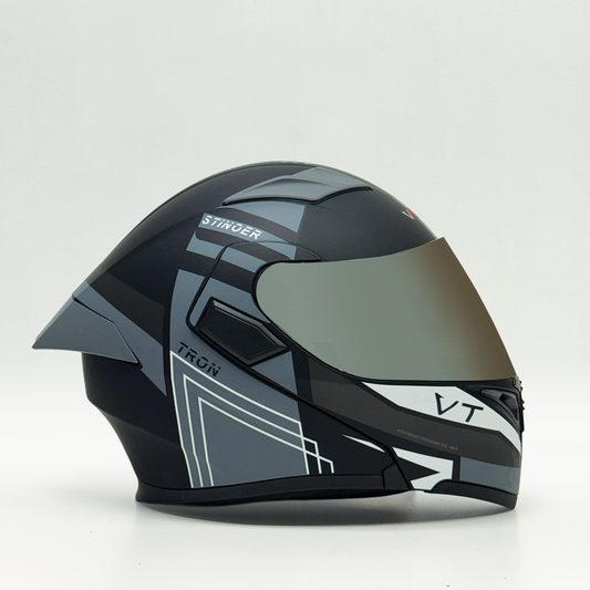 Vector 254 Prime Matt Black Grey with Polarise Visor  DOT certified Helmet Modular helmet