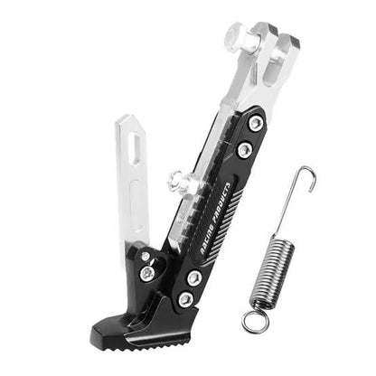 Universal Adjustable Aluminum Alloy Motorcycle Foot Side Support Stand Black