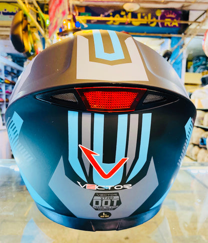 Vector 260 Flip up DOT certified Helmet Duel visor washable padding