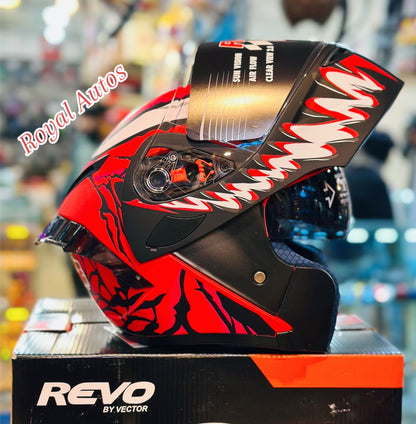 Revo VT 259 DOT  certified washable padding Duel visor
