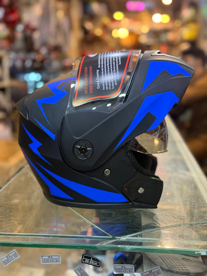 Adora Flip up helmet Duel visor washable Padds nonreflection visor