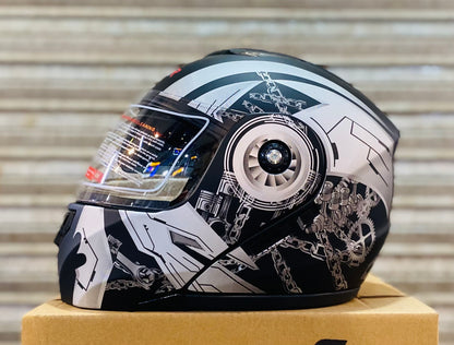 SuperAir 250 Flip up helmet Duel visor washable Padds nonreflection visor