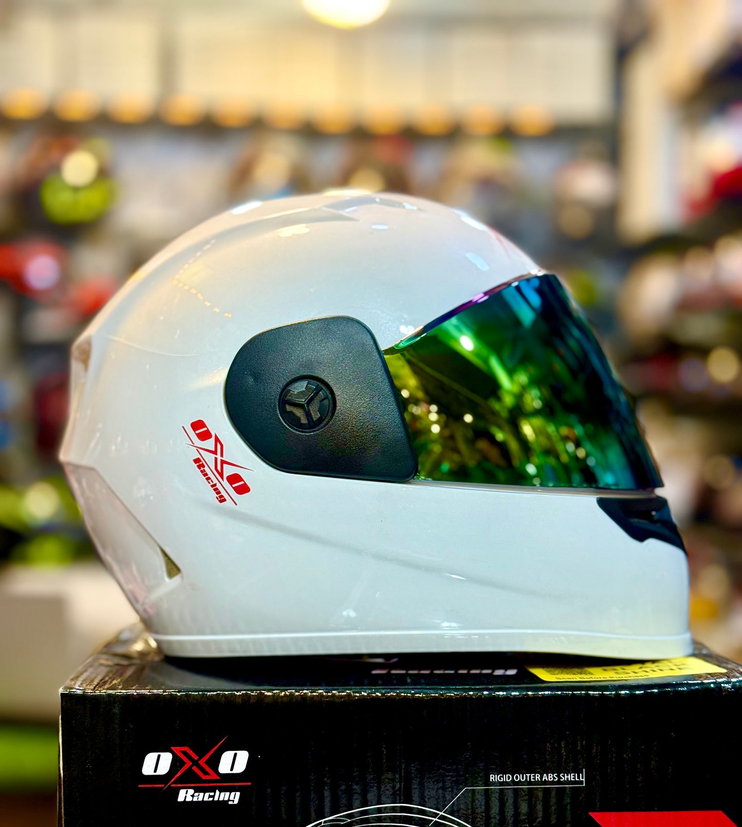 Oxo  Full face Helmet large size top quality unbreakable & Non reflection PC visor