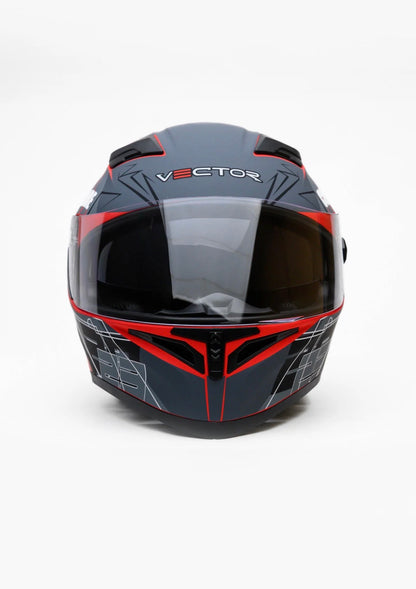 Vector 253 DOT certified Double Glass Full face helmet washable padding & Non reflection visor .