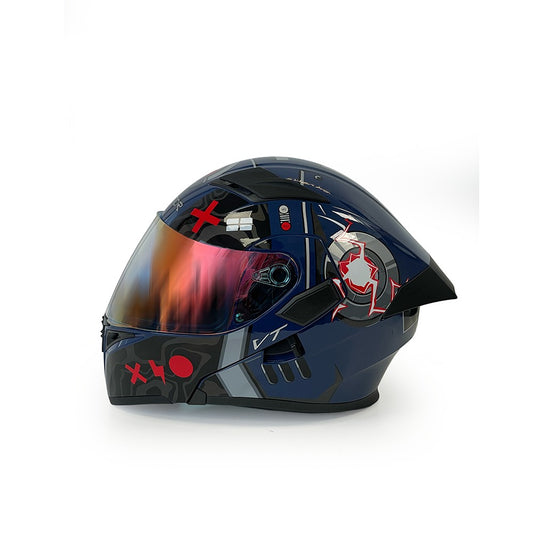Vector 254 Prime Red  with Polarise Visor  DOT certified Helmet Modular helmet