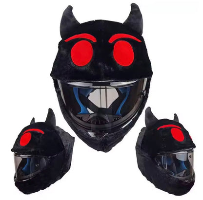 Motorcycle Helmet Cover - Cartoon Plush Motorcycle Helmet Cover - Great Eye-catcher, Motorcycle Helmet Accessories, Against Dust, Scratches, Shocks, for Outdoor Personalised Full Helmet Cover