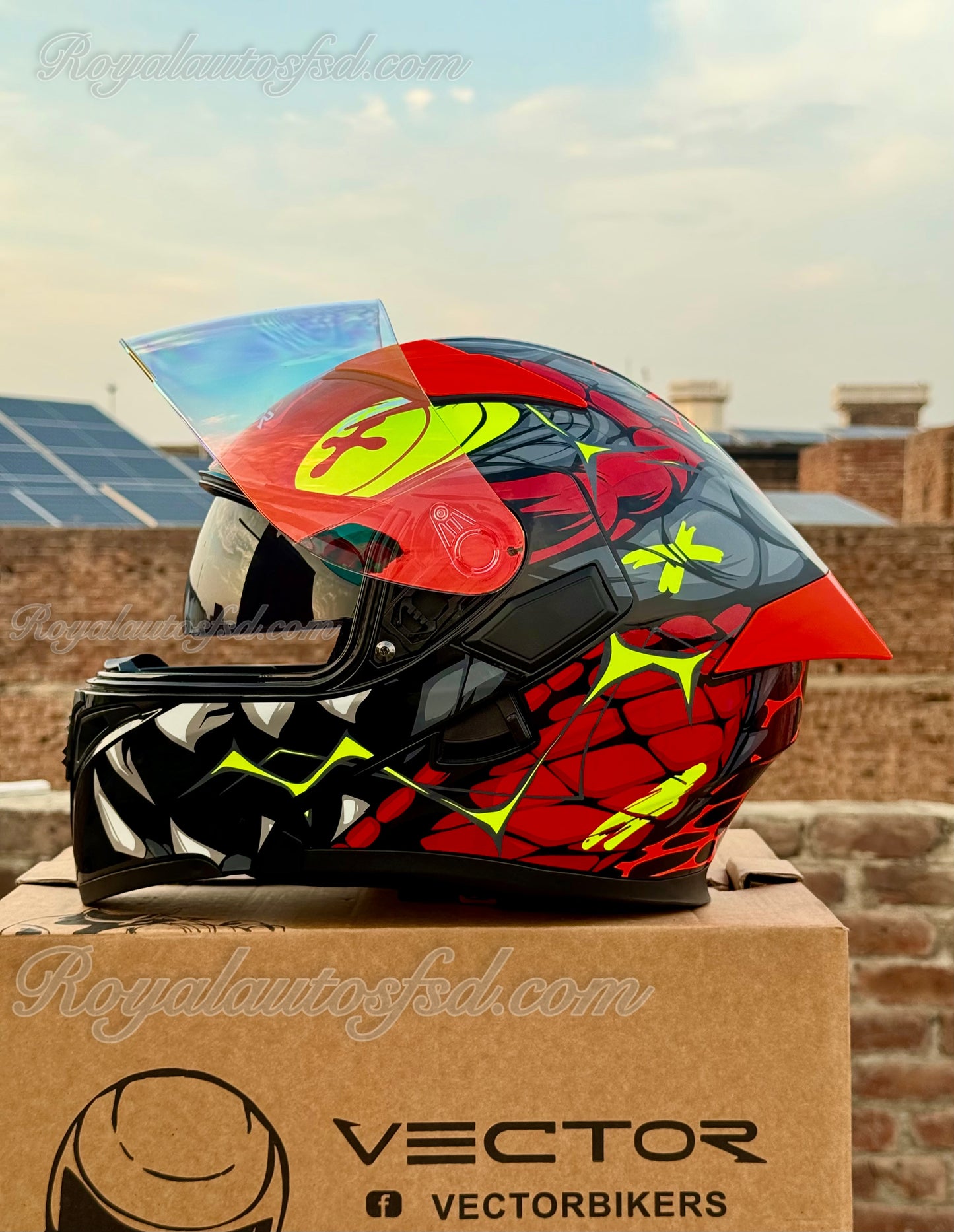 Vector 254 Prime with Polarise Visor  DOT certified Helmet Modular helmet