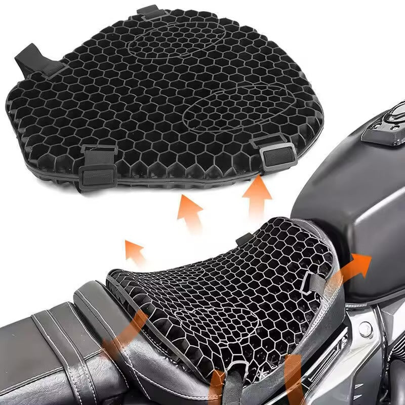 Universal Motorcycle Seat Cushion Cover Comfort Gel Pillow Pad Pressure Relief