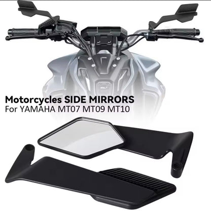 Wing mirrors metal body with  every bike fitting . Motorcycle Side View Mirror Wings Rearview Mirror Rotatable Aluminum Side Mirrors 8/10mm Motorcycle Universal Accessories