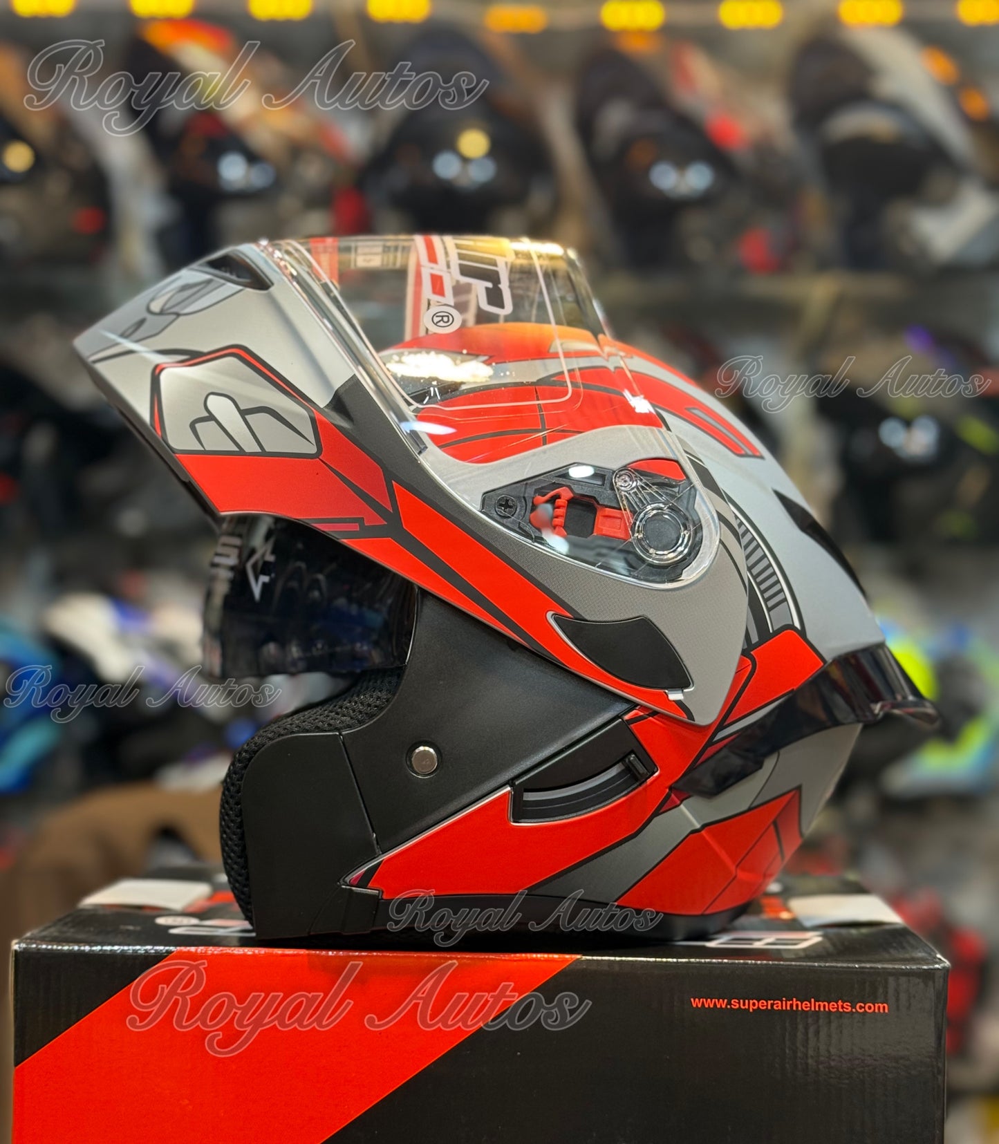 SuperAir 902 Helmet smart shape with Spoiler DOT certified Helmet SP902