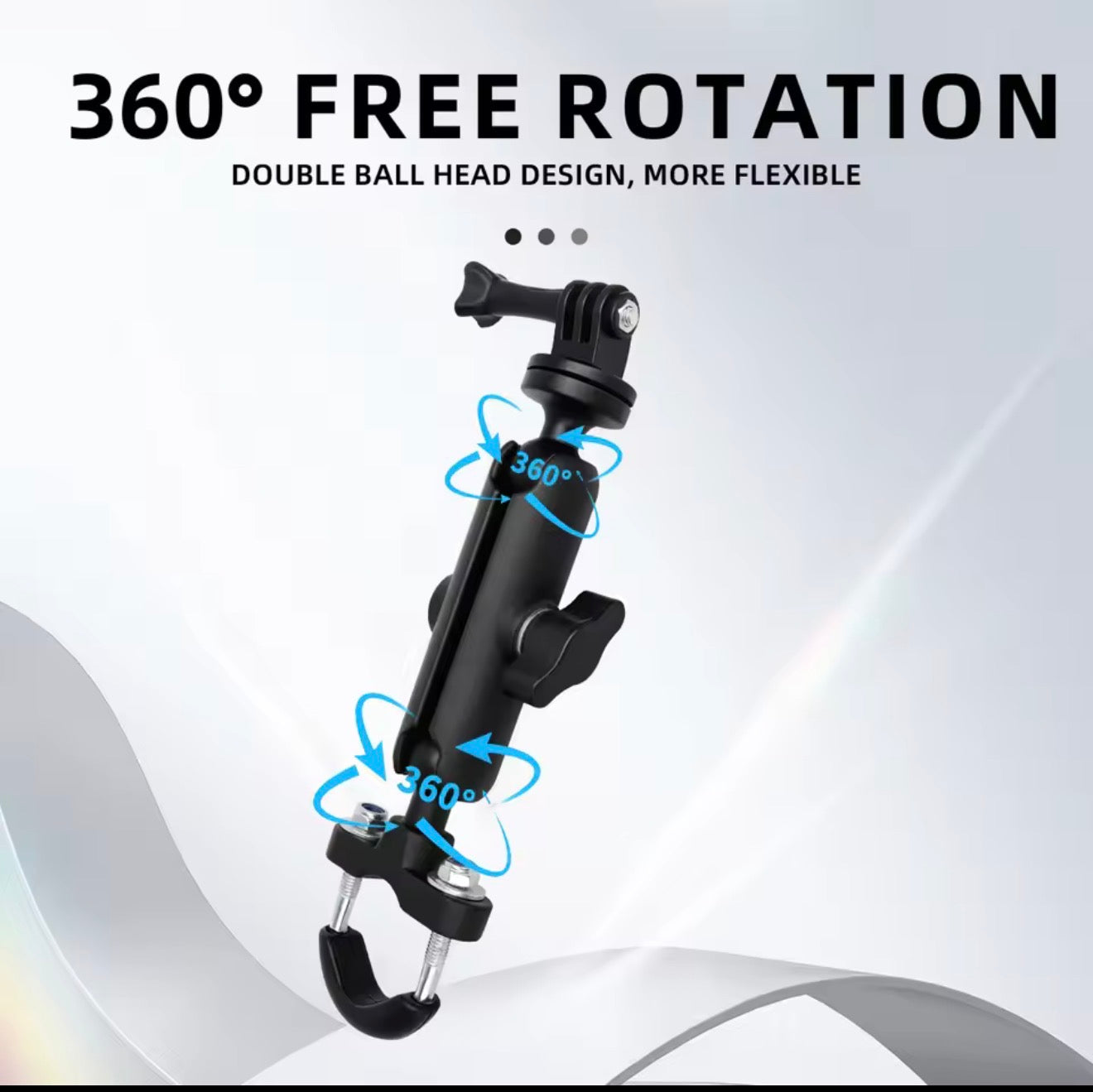 Motorcycle Bicycle Sports Camera Phone Holder Handlebar Mirror Mount Bracket For GoPro/DjI/Insta 360 Action Cameras/Phones