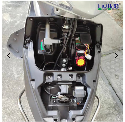 LIU HJG Anti-Theft Bike Security Alarm Kit with 1 Remote & 1 Foldable Key – Two-Way Alarm with 125 dB Loud Siren & Flashing Light | Anti-Theft Security for All Motorcycles & Scooters