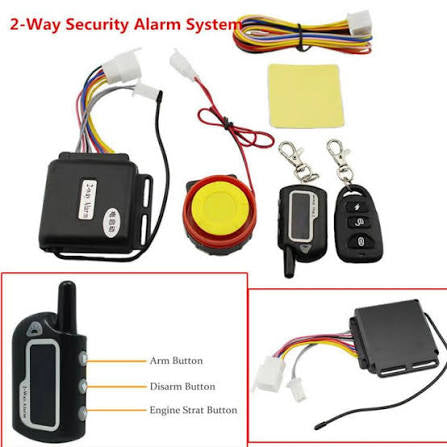Motorcycle Two 2 Way Security Alarm System Anti-theft Remote Control Waterproof Kit with Vibration Remote