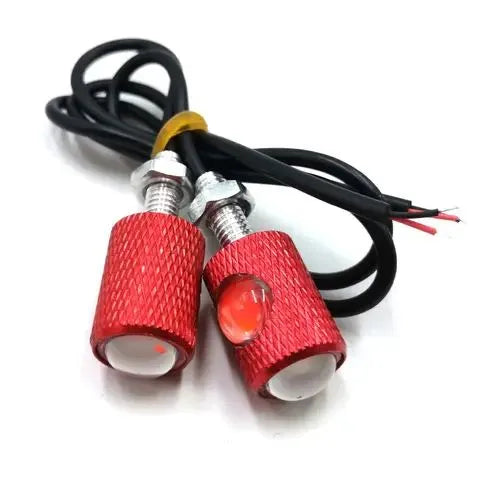 2pcs Mini Fancy LED Indicator Lights – Dual Use for Bike & Number Plate Screws