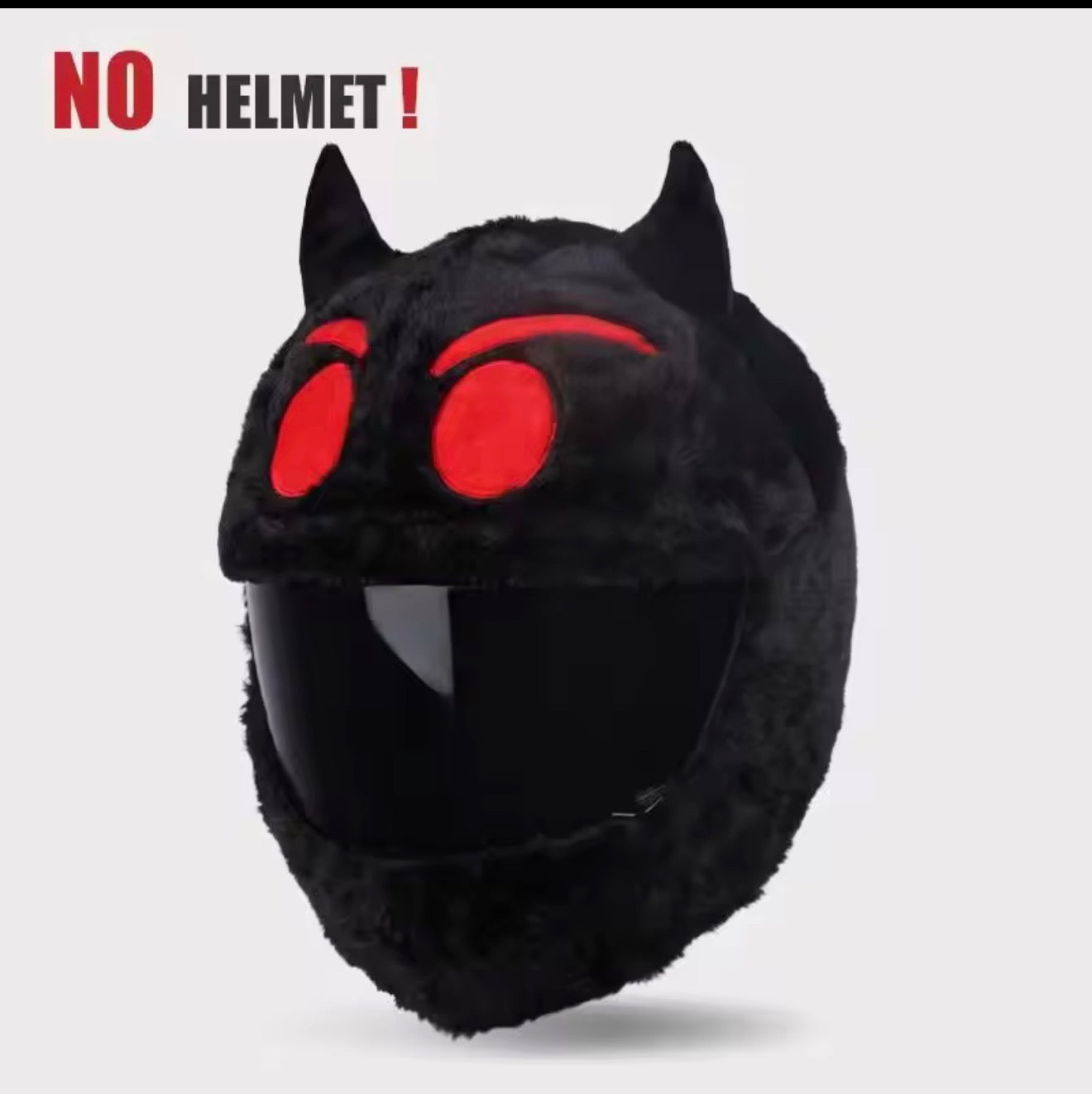 Motorcycle Helmet Cover - Cartoon Plush Motorcycle Helmet Cover - Great Eye-catcher, Motorcycle Helmet Accessories, Against Dust, Scratches, Shocks, for Outdoor Personalised Full Helmet Cover