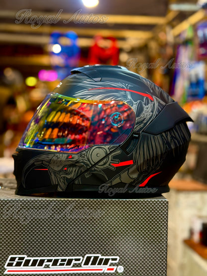 Superair Sp912 DOT certified in polarised Golden visor Helmet