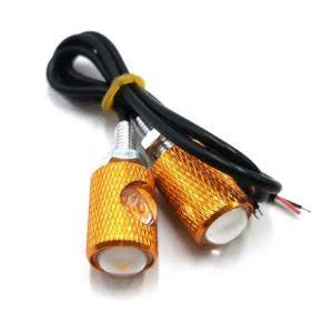 2pcs Mini Fancy LED Indicator Lights – Dual Use for Bike & Number Plate Screws