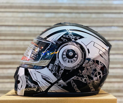 SuperAir 250 Flip up helmet Duel visor washable Padds nonreflection visor