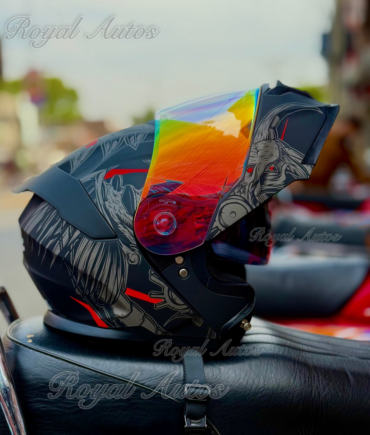 Superair Sp912 DOT certified in polarised Golden visor Helmet