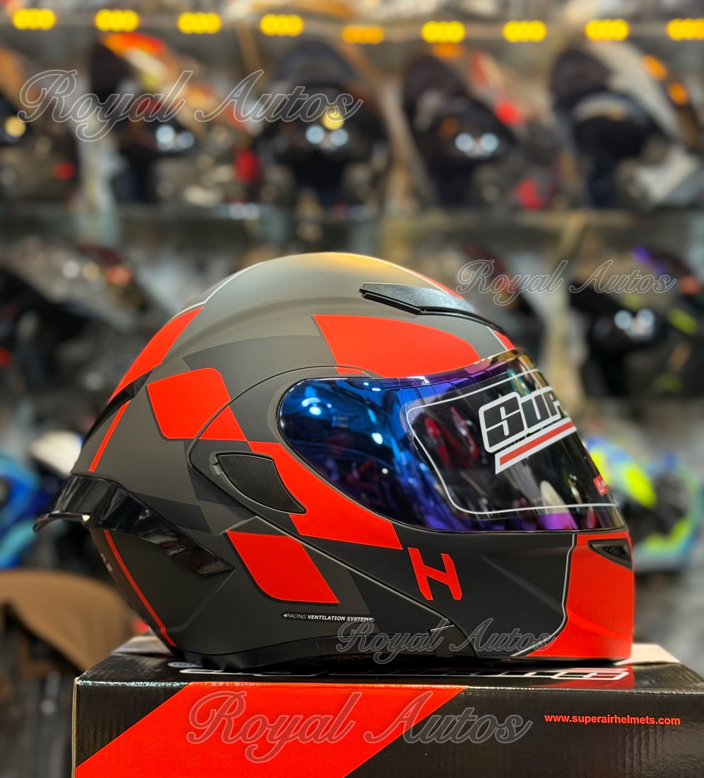 SuperAir 902 Helmet smart shape with Spoiler DOT certified Helmet SP902