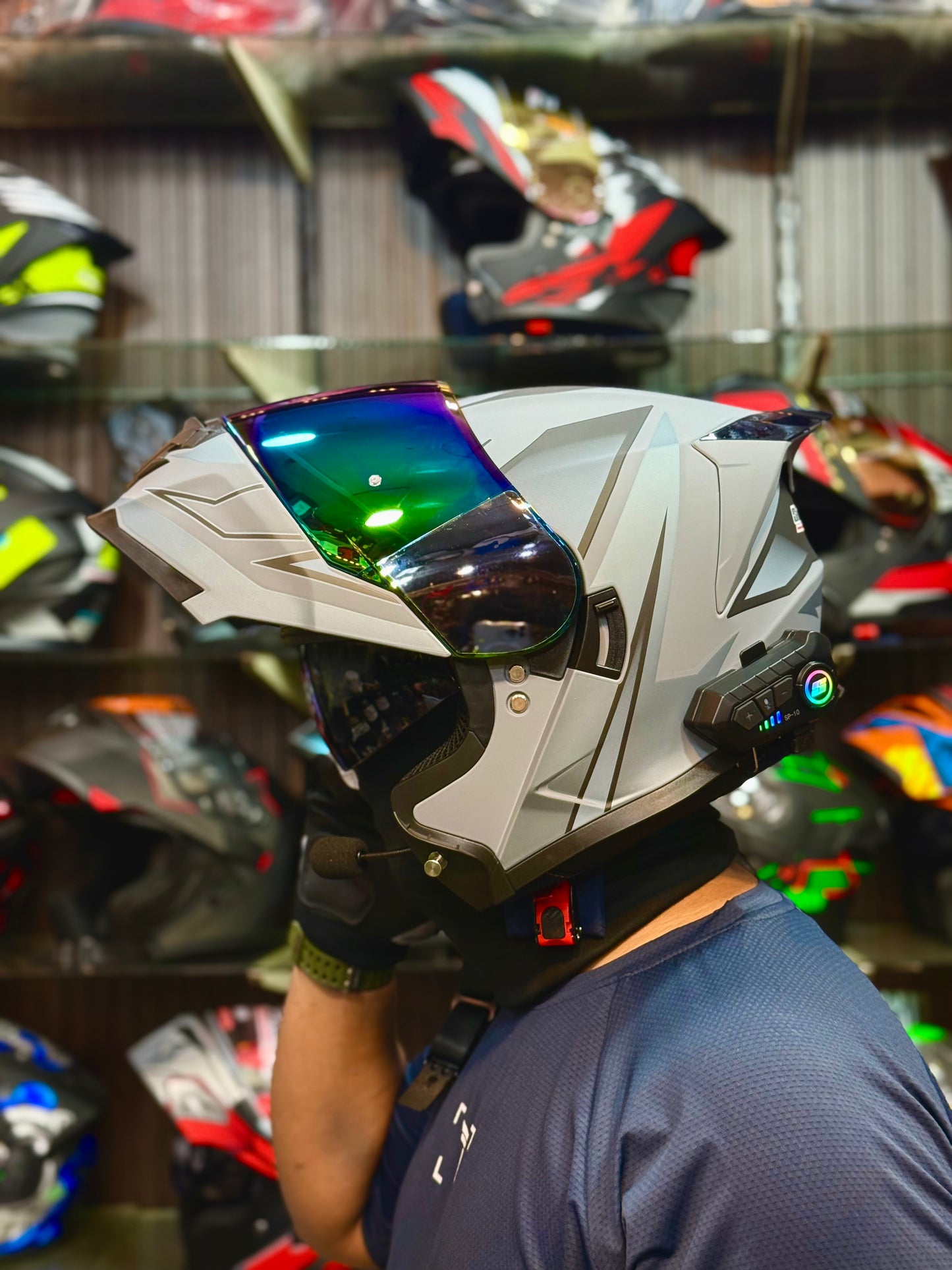 Superair SP915 ultra  with Waterproof Bluetooth DOT certified Helmet