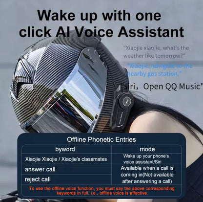 Superair Y50 Motorcycle Helmet Bluetooth Headset 1800mAh 60H Long Battery Life IPX6 Waterproof Anti-Freezing Music Player Earphone