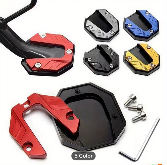 Aluminum Alloy Motorcycle Bike side stand Extender Foot Side Stand Extension Foot Pad Support Plate Motorbike Accessories