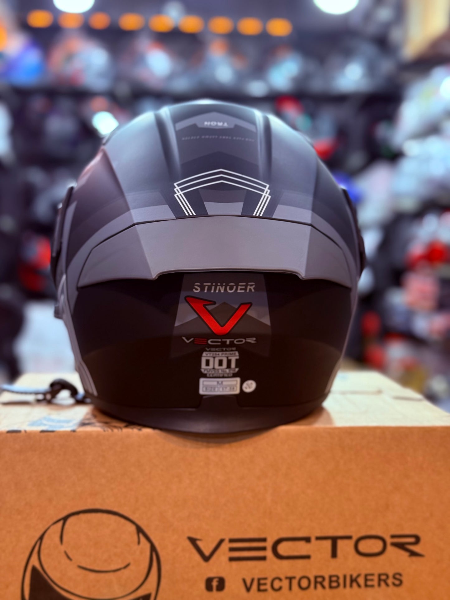 Vector 254 Prime Matt Black Grey with Polarise Visor  DOT certified Helmet Modular helmet