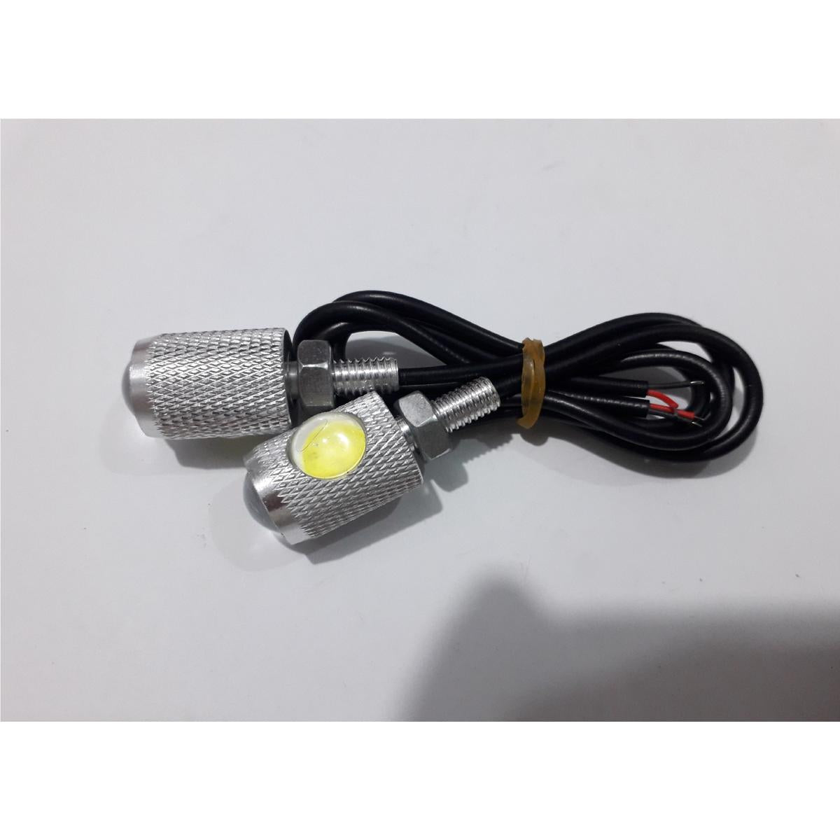 2pcs Mini Fancy LED Indicator Lights – Dual Use for Bike & Number Plate Screws