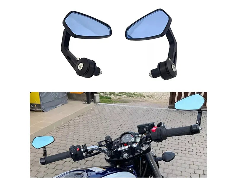 Universal Motorcycle Handlebar End Mirror Diamond Shape Motorcycle Side Mirror